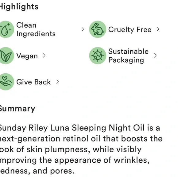 NEW $105 Sunday Riley Luna Retinol Sleeping Anti Aging Night Face Oil 1.18 Fl Oz - Picture 5 of 7